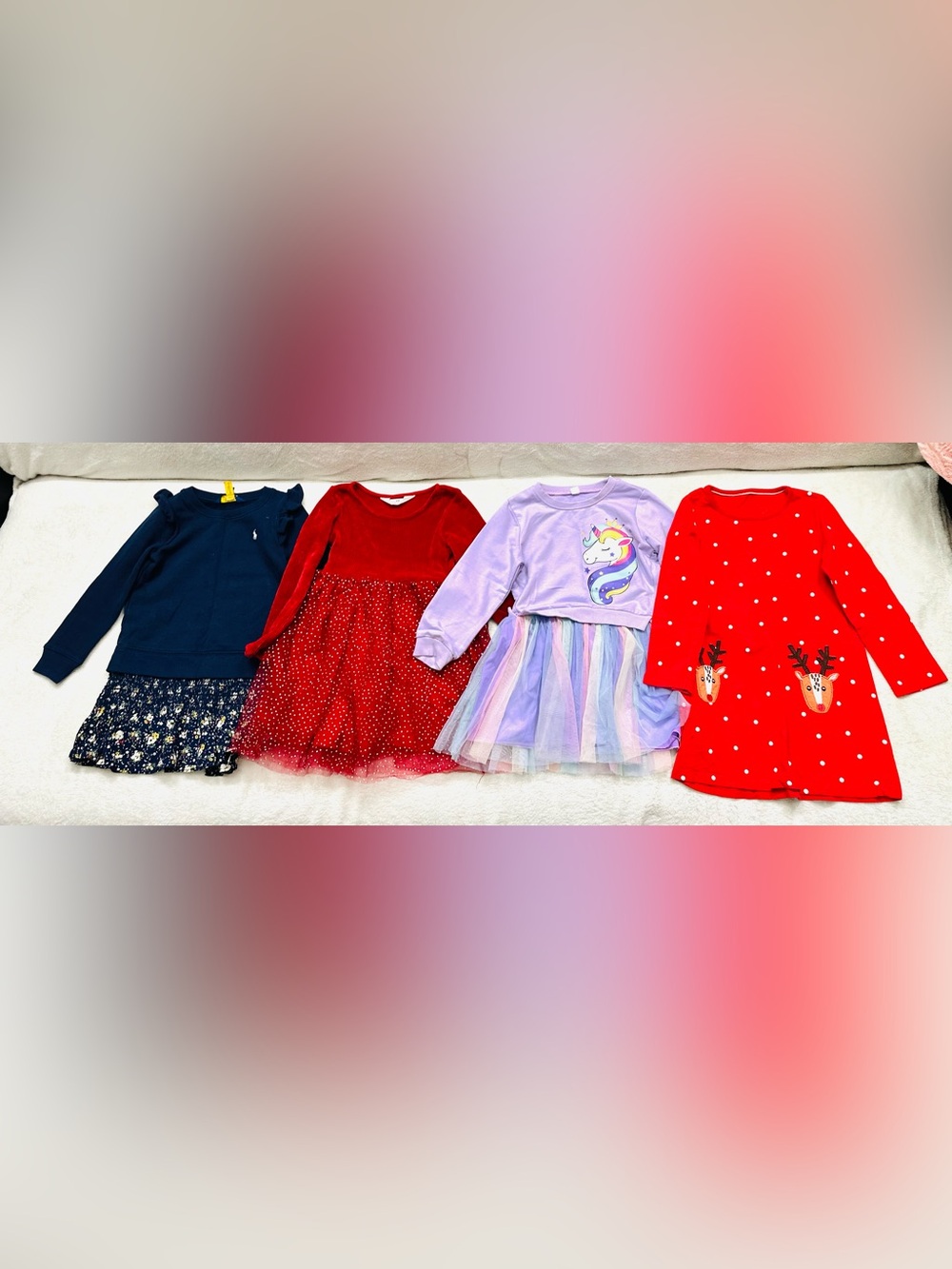 Lot Very Cute Girls Dresses Size 5T POLO Ralph Lauren, H&M Excellent Condition